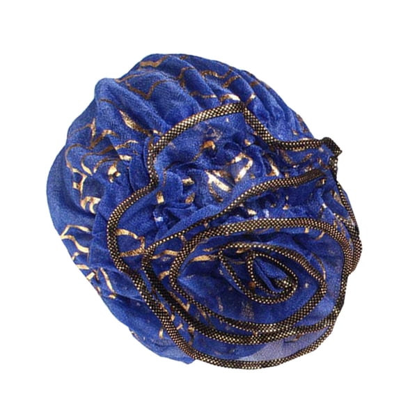 OUNONA Sleeping Hat Scarf Turban Cap Miss Women's 28X25X3.5CM Blue