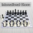 25cm Portable Chess Games Vintage Chess Set Carved Foldable PS Easy
