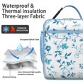 thumbnail image 2 of Wildflower Insulated Lunch Box Women Reusable Lunch Tote Bag with Side Pocket Lunchbox Office Travel, 2 of 6