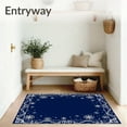 thumbnail image 3 of ODIKA 2'x3' Machine Washable Non-Slip Area Rug, Joyful Winter Wonderland Featuring Snowy High Traffic Rug, Blue, 731623, 3 of 7