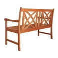 thumbnail image 3 of 4-ft Outdoor Eucalyptus Wood Garden Bench, 3 of 5