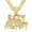 Gold-18inch, variant on Hip Hop Letter Pendant Necklace Men Women Eazy Money Chain Iced Out Bling Cuban Necklaces HipHop Jewelry Fashion Gift