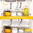thumbnail image 4 of 1PC Telescopic Nail Free Baffle Add Layer Save Space Rack Holder for Storage Wardrobe Closet Cabinet Shelf, 4 of 8