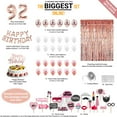 thumbnail image 3 of 92nd Birthday Decoration Rose Gold, 92 Party Supplies Decoration, 92nd Sash, 92 Cake Topper, 92nd Photo Props, confetti Balloons, Curtain, 3 of 4