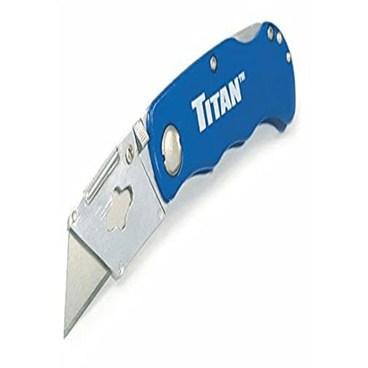 TITAN BLUE FOLDING POCKET UTILITY KNIFE
