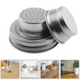 thumbnail image 2 of 6 Pcs Mason Jar Shaker Lids Stainless Steel Airtight Sealing For Home Cooks And Bartenders Silver Design, 2 of 5