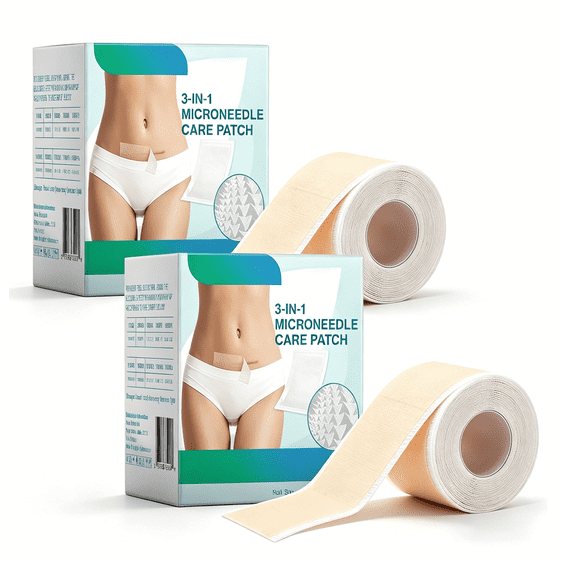 XIRQI 3 in 1 Microdarts Care Patch for Scars, Professional Silicone Scar Sheets, Microdarts Patches Silicone Scar Tape for All Skin Types (2 Pcs)
