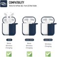 thumbnail image 4 of Coffea Protective Silicone Case with Keychain for AirPods 1 & 2 (Front LED Not Visible) (Navy Blue), 4 of 7