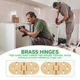 thumbnail image 4 of Flap Hinge 2 Count for Computer Desk Brass Butler Tray Thicken Dining Table Copper, 4 of 6