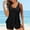 Black, variant on Womens 2 Piece Swimsuits Set- Summer Beachwear Tankini Tops High Waist Conservative Ladies Swimwear Bathing Suits Gifts Black Size S
