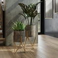 thumbnail image 2 of Jarvis Mid Century Modern Metal Indoor Pot Planters (Set of 2) - 24" x 12", 2 of 5