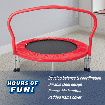 MINI FOLDING TRAMPOLINE, 36 INCH DIAMETER, FOR KIDS 3+, BY MINNARK