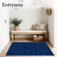 thumbnail image 3 of ODIKA 8'x10' Machine Washable Non-Slip Area Rug, Ariana Galil Interlocking Swirl Modern Artistic High Traffic Rug, Blue, 667506, 3 of 7