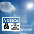 thumbnail image 6 of (2 Pack) High Vest Required OSHA Notice Sign 7 Inch X 5 Inch Vinyl Label Decal Sticker Weather Resistant, UV Protected for Workplace, Business, and Construction Site, Made in the USA, 6 of 7