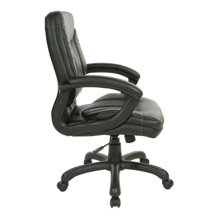 Office Star Mid Back Faux Leather Executive Chair