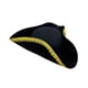 thumbnail image 1 of Gorra pirata elegante y versátil con tres picos para actuaciones, fiestas y disfraces. Ala de sombrero de encaje dorado, 1 of 8