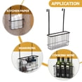thumbnail image 2 of ELAYARD Iron Hanging Basket for Cabinet Doors, 1 Set - Kitchen and Bathroom Storage Organizer Solution, 2 of 8