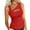 Red, variant on Women's Y2K Cutout Cami Top, Ribbed Sleeveless Slim Fit Tank, Stretchy Bodycon Shirt, Trendy Summer 2024