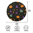 thumbnail image 3 of 15.4" Round Placemat Set of 6 Polyester Fabric Place Mats Non-Slip Dining Kitchen Table Mats for Kitchen Party Decor Purple and Orange Halloween Icons, 3 of 5