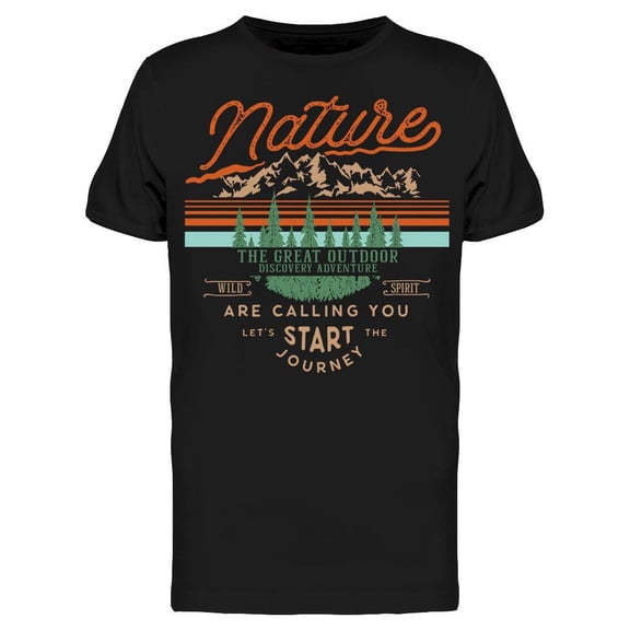 Vintage Nature Landscape T-Shirt Men -Image by Shutterstock, Male Medium