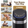 thumbnail image 4 of SHOUFTW 36 inch Tower Fan with Remote Control, Oscillating Bladeless Floor Fan, 5 Speeds and 4 Modes for Bedroom Home and Office, Black, 4 of 8