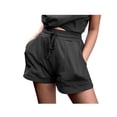 thumbnail image 3 of Wangscanis Women Shorts with Pockets, High Waist Drawstring Short Pants, 3 of 6