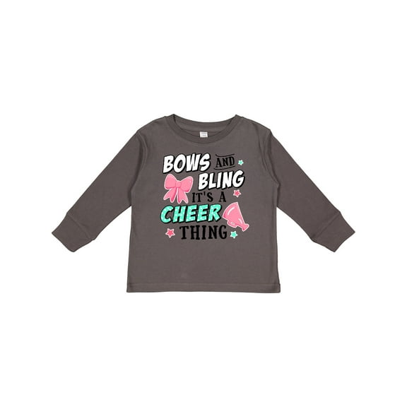 Inktastic Bows and Bling Its a Cheerleading Thing Girls Long Sleeve Toddler T-Shirt
