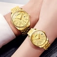 thumbnail image 7 of Gift Box Watches CHENXI Fashion Date Golden Quartz Wrist Watch for Men Women Waterproof Stainless Steel Watch with Luminous, 7 of 7