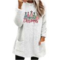 thumbnail image 2 of Pincandy 2025 Winter Womens Fleece Pullover Sweater Sherpa Warm Sweatshirts Long Sleeve comfort hoodie for anxiety Crewneck Tunic Tees Thermal Top, 2 of 4