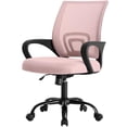 thumbnail image 1 of Silla de oficina DUMOS de respaldo medio, malla con soporte lumbar, rosa, 1 of 5