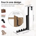 thumbnail image 3 of Tendedero plegable para puerta Tcwhniev con 4 ranuras, resistente, toallero portátil para abrigos, ropa, armario, dormitorio y baño., 3 of 7