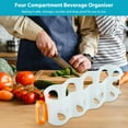 thumbnail image 3 of Portable Soda Can Organizer for Refrigerator Shelves  Beer Can Racks  Refrigerator Storage Sliders (Green), 3 of 8