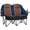 Midnight Blue 2-Double Seat, variant on Oversized Camping Chair For Adults - Heavy Duty 400 Lbs Padded Folding With Wine Glass Holder  2 Cup Holders & Side Pockets Portable Carry Bag Rv Tailgating Lawn