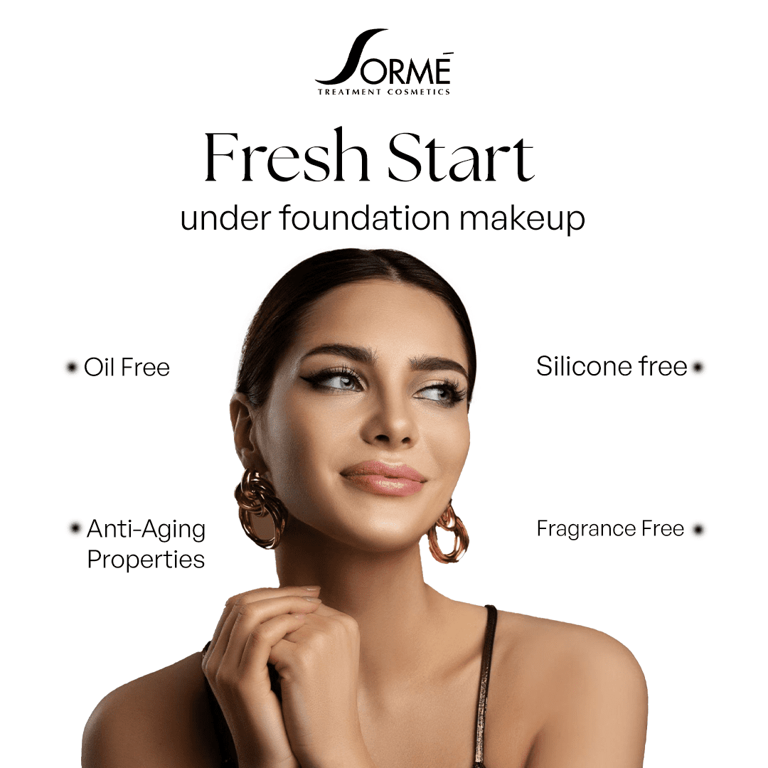 Sorme Fresh Start Under Foundation Makeup Enhancer,  Anti-Aging Face Primer for Mature Skin, Hydrating Primer with Dermaxyl, Vitamins A, C & E, Makeup Base for Normal, Dry & Sensitive Skin (25ml)