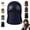 Blue, variant on Ribbed Knit Balaclava Beanie with Goggle-Style Eye Panels, Winter Ski Hat, Beanie with Goggles, Head Neck Face Coverage, Goggle-Style Eye Panels, Flexible Unisex Fit, Ski Cycling Hiking Wear