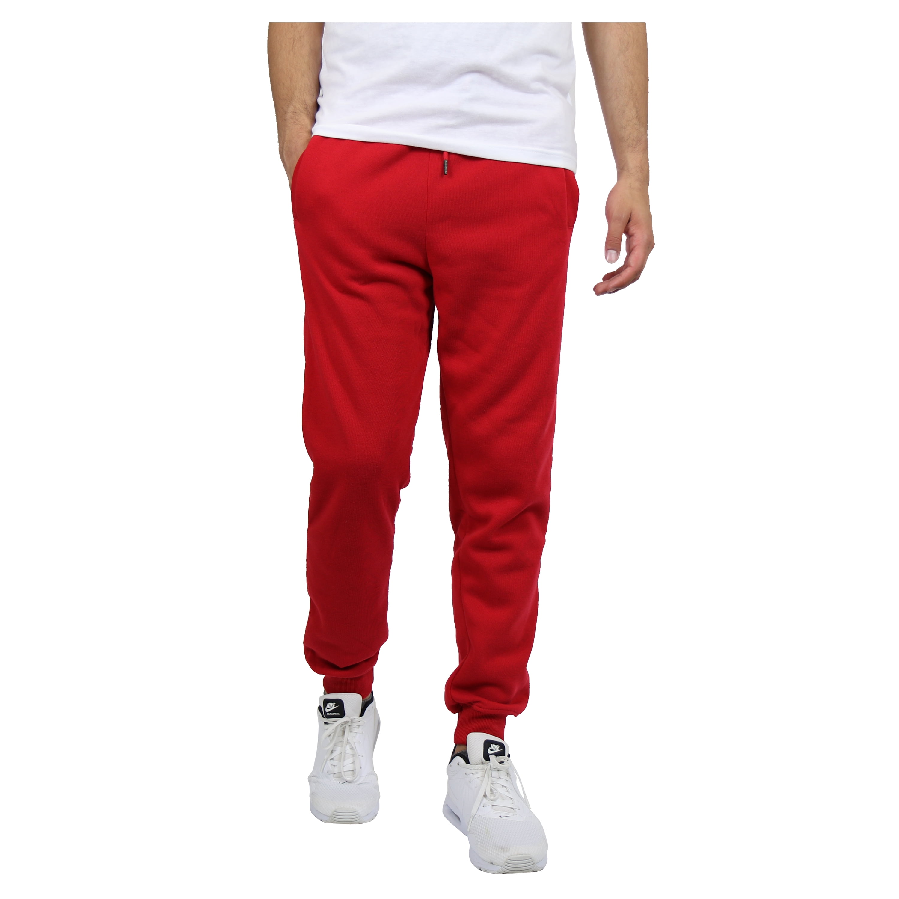 galaxy by harvic men's slim fit fleece jogger pants