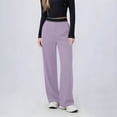 thumbnail image 3 of VBVC No Boundarie Women's Stretchy Yoga Sweatpants,Business UPF50+ Pants For Women,Ladies Striped Waist Trousers with Pockets,Purple,S-2XL, 3 of 10