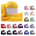 thumbnail image 4 of Ounissouiy Bufanda tejida a mano de 3 hilos de 50g, gorro, hilo de ganchillo para principiantes, suministros para tejer amigables con la piel Type3 NO3, 4 of 6