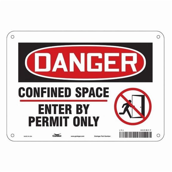 Condor Safety Sign,7 in x 10 in,Fiberglass 465K17