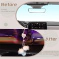 thumbnail image 6 of Duslogis Bling Car Accessories Interior for Women - Girly Crystal Car Rearview Mirror Decor, Cute Rinestones Diamond, Elegant Car Hanging Interior, Car Mirror Decor Love Heart (White), 6 of 7