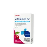 GNC Vitamin B-12 5000 mcg - Cherry - 60 Lozenges | 60 Servings