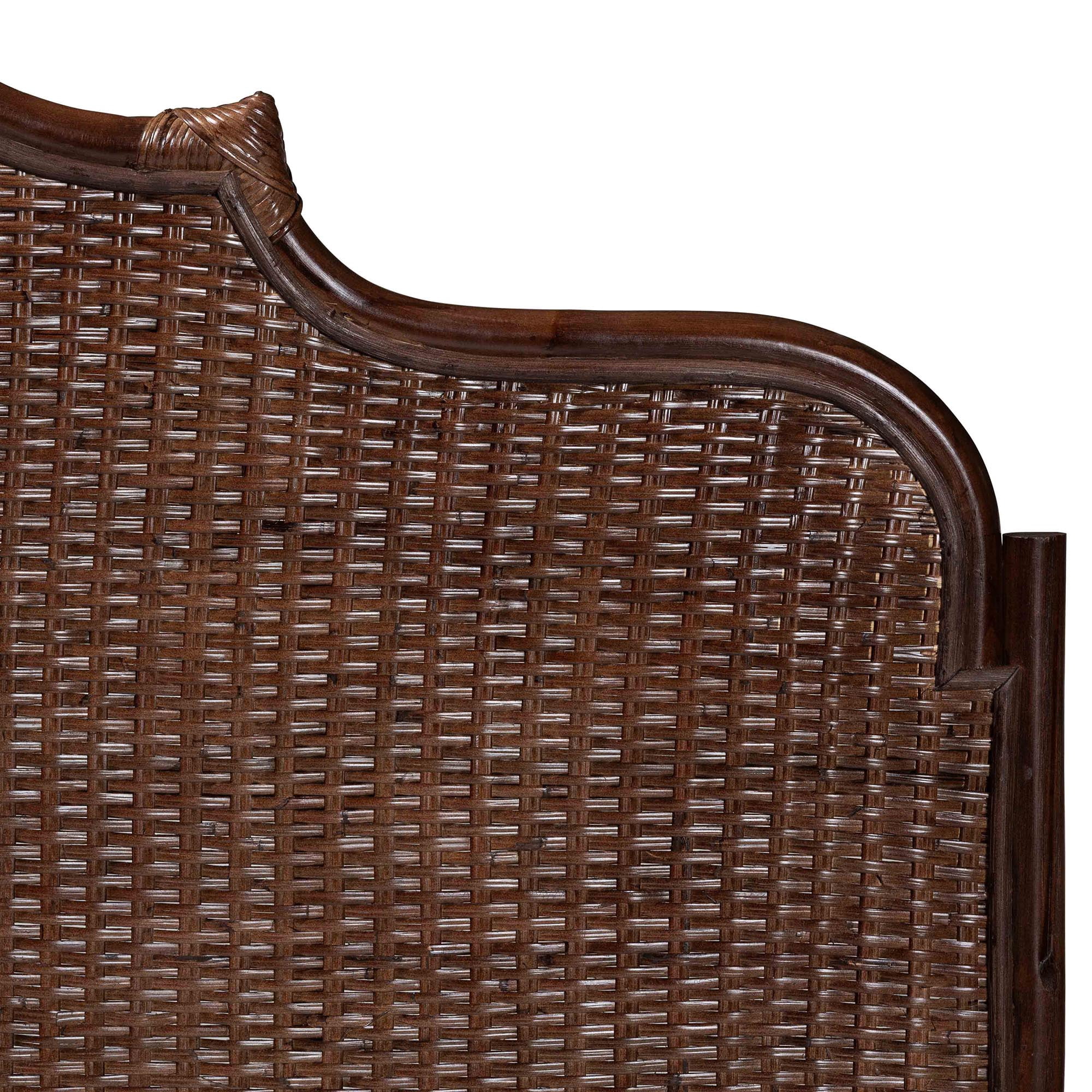 bali & pari Jaelle Boho Standalone Headboard, King, Coffee Bean