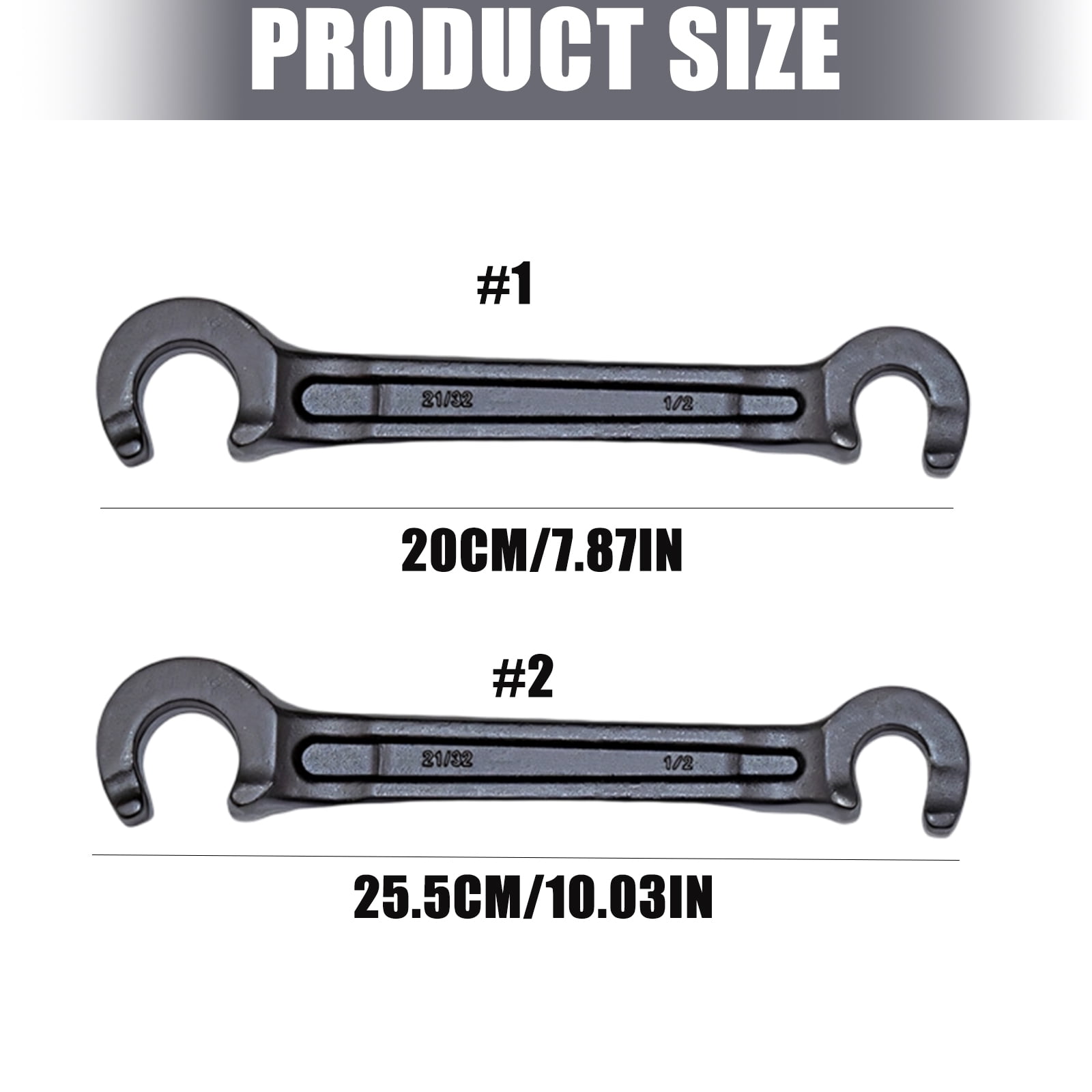 Compact Hook Spanner Tool For Tight Spaces In Plumbing HVAC Applications Lightweight