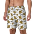 thumbnail image 2 of Balery Hohey Bee Golden2 Mens Swim Trunks Swim Shorts for Men Quick Dry Inseam Beach Shorts with Compression Liner Pocket-XX-Large, 2 of 9