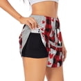 thumbnail image 2 of Haiem Buffalo Plaid Love And Gnome Women's 2 in 1 Running Shorts - Lightweight Athletic Workout Gym Yoga Breathable Sports Shorts Liner with Phone Pockets-Small, 2 of 9