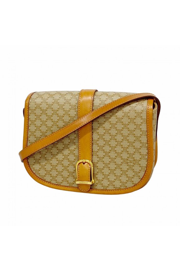 Pre-Owned Celine Shoulder Bag Macadam Brown Women's (Good)