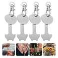 thumbnail image 1 of OULII 4Pcs Zinc Alloy Silver Trolley Token Keyring For Supermarket Trolley Key Fob And Adults, 1 of 8