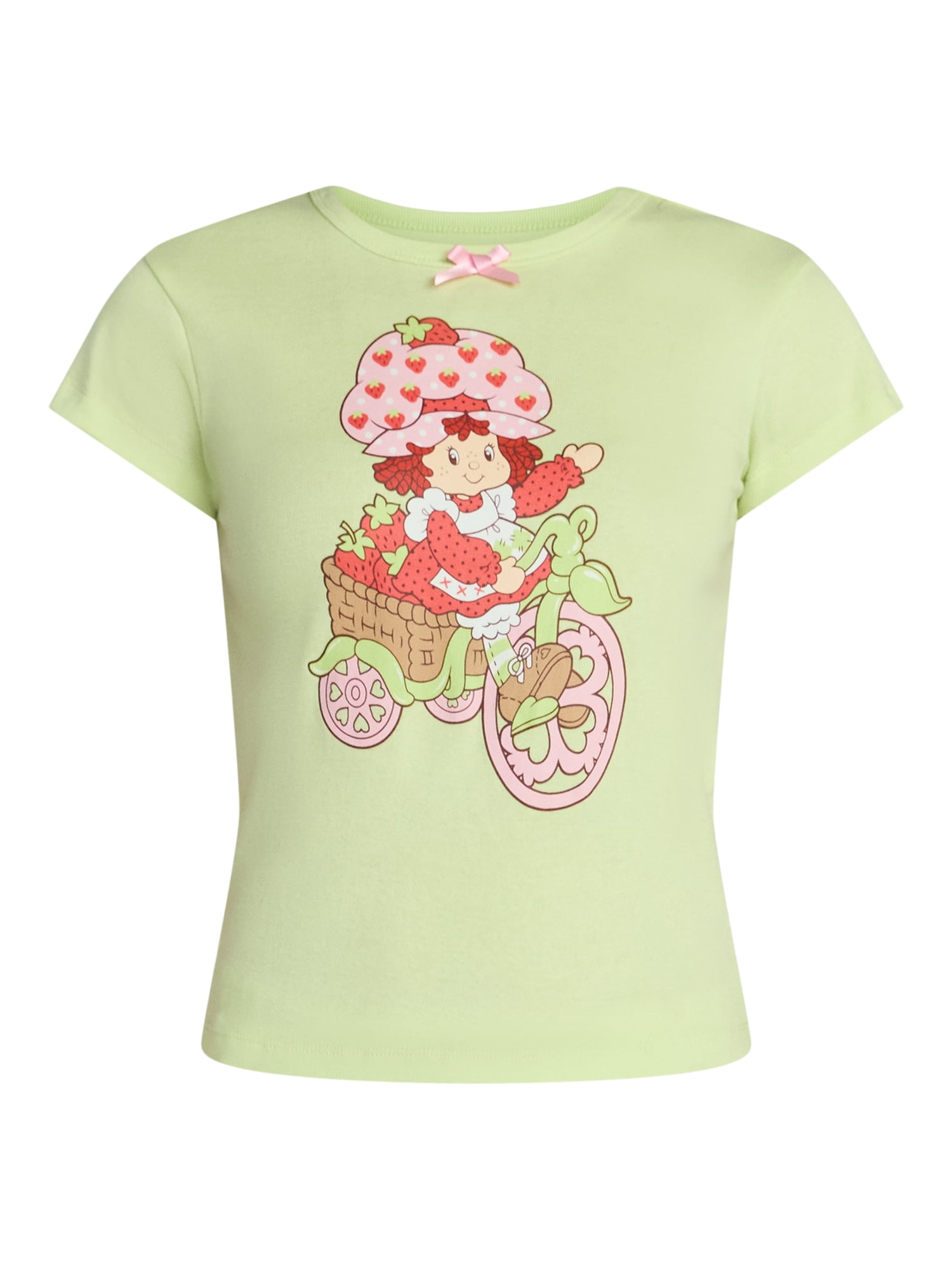 Strawberry Shortcake, Junior's Graphic T-Shirt, Strawberry Bike, Sizes XXS-XXL