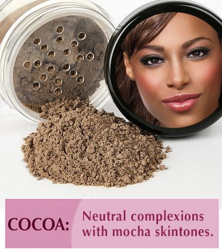 TIMELESS LOOK KIT (COCOA) Full Size Mineral Makeup Set Matte Foundation Bare Face Sheer Powder Cover