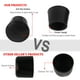 thumbnail image 4 of Cubierta de punta de tapa de pierna de goma para muebles, protector de suelo para patas de mesa, 16 piezas, negro, 18mm/5/7", 4 of 7